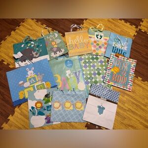 Hallmark Baby Gift Bags - Blue, Green, Yellow